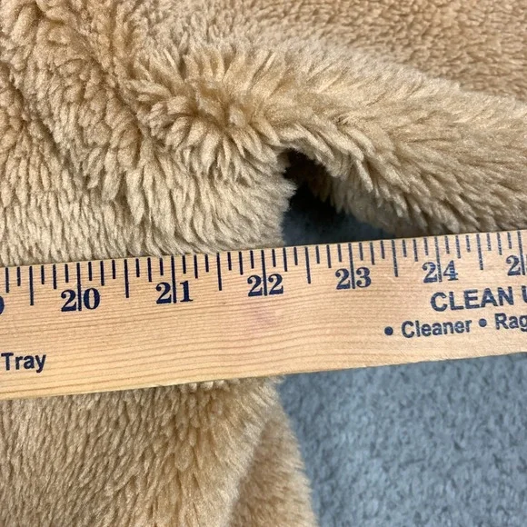 Alo Yoga Trench Coat Women's XXS 2XS Camel Oversized‎ Sherpa Foxy Teddy Jacket - Picture 6 of 8